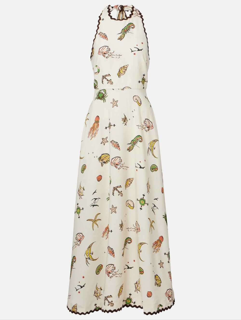 AlémaisPrinted halterneck maxi dress US 2